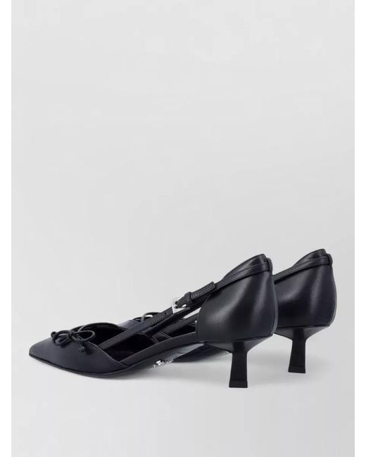 Prada Multicolor Leather Slingback Pumps Kitten Heel Bow
