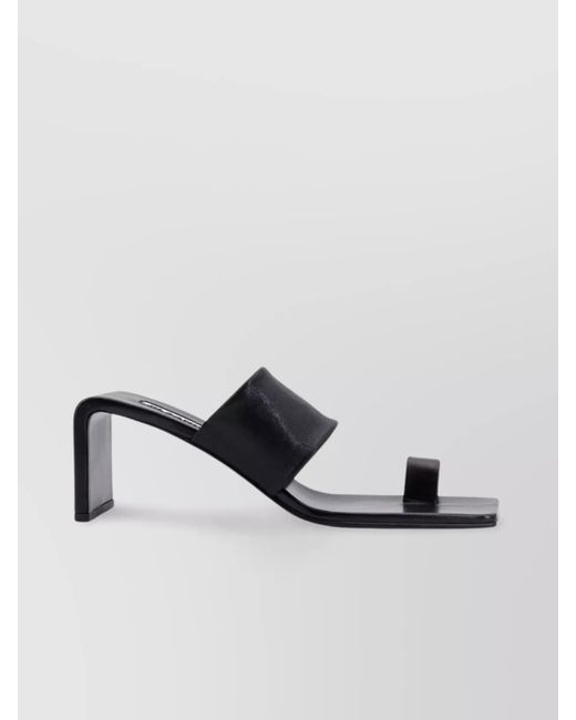 Jil Sander Black Leather Sandals