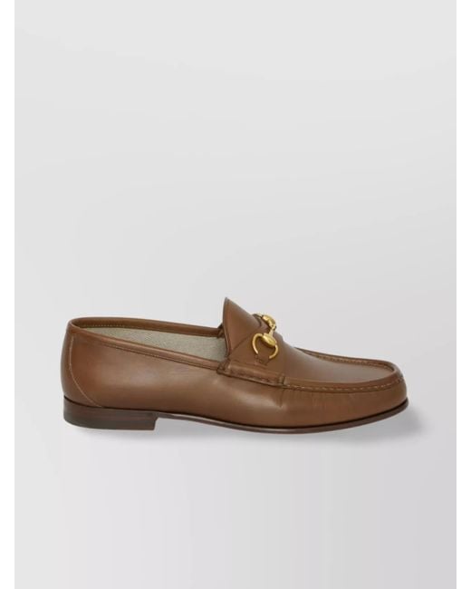 Gucci Brown Horsebit Loafers-Tone Hardware for men