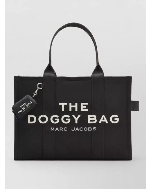 Marc Jacobs Black Rectangular Tote Bag Top Handles Design