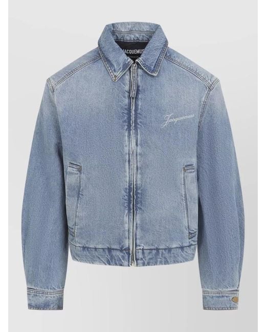 Jacquemus Blue Denim Boxy Jacket for men