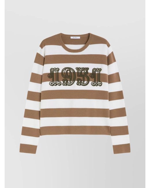 Max Mara Multicolor Striped Virgin Wool Boxy Jumper