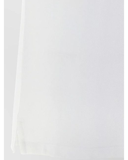 McQueen White Polo Shirt Logo Detail Short Sleeves for men