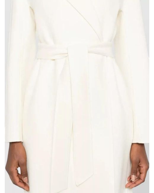 Max Mara Natural Silk Cashmere Wrap Coat