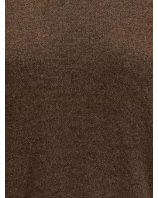 Lisa Yang Brown Cashmere Fine-Knit Sweater