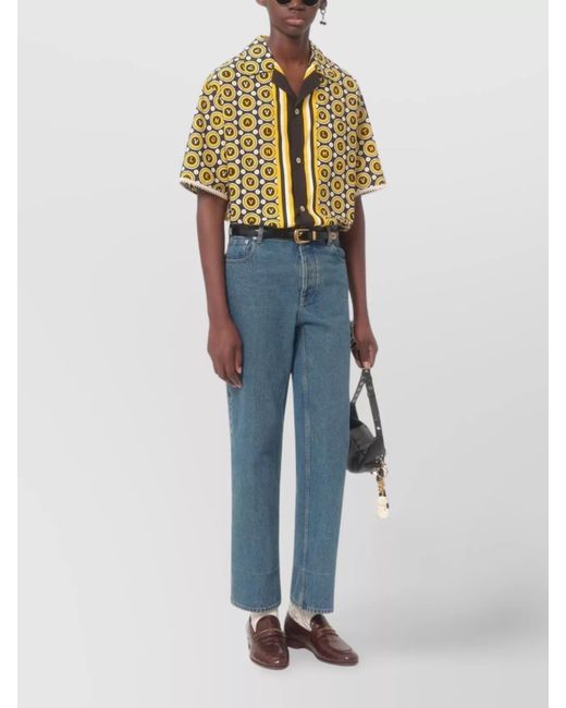 Valentino Garavani Blue Straight-Leg Trousers for men