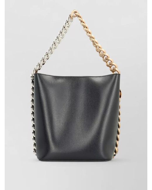 Stella McCartney Gray Frayme Vegan Leather Bucket Bag