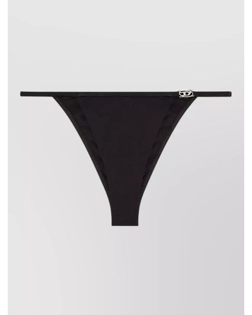 DIESEL Black Triangle Bikini Top Minimal Coverage Straps