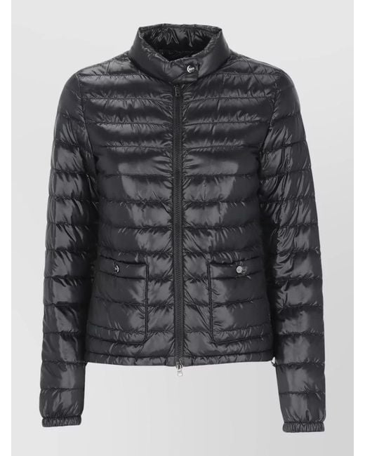 Herno Black Quilted Down Puffer Jacket High Neck