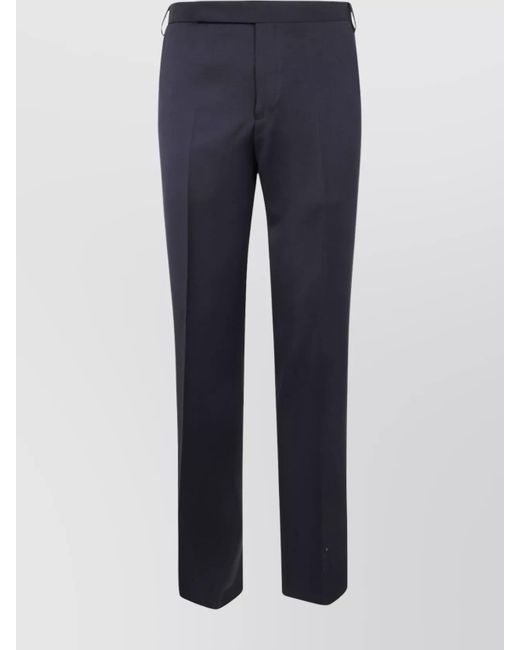 Lardini Blue Virgin Wool Regular-Fit Tailored Trousers for men