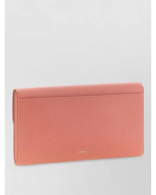 Furla Pink Iris Clutch Bag Tone Hardware