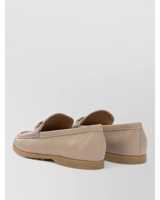 Tod's Natural Leather Loafers