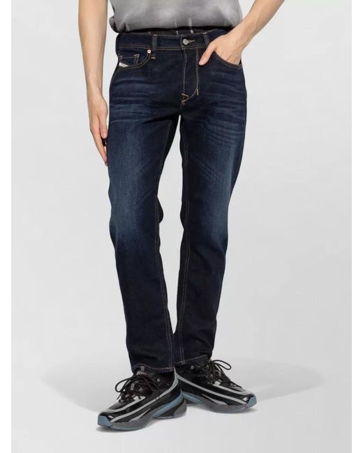 DIESEL Blue Denim Regular-Fit Tapered Jeans for men