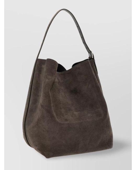 Totême Brown Leather Belted Shoulder Bag