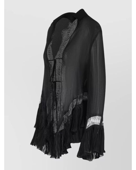 Blumarine Black Chiffon Blouse
