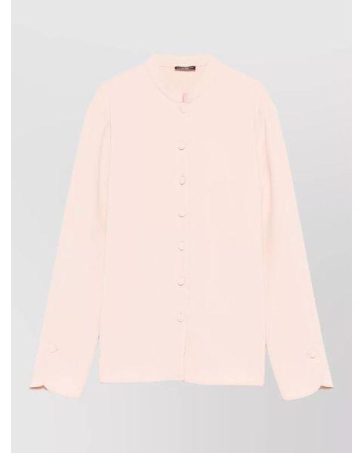 Emporio Armani Pink Long-Sleeve Crepe Shirt