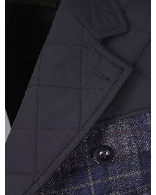 Junya Watanabe Blue Wool Double Breasted Coat for men