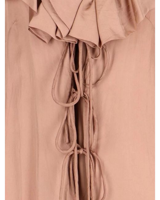 Dries Van Noten Natural Relaxed-Fit Ruffled Maxi Dress