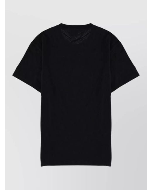 Mc2 Saint Barth Black Cotton T Shirt Round Neck Short Sleeves
