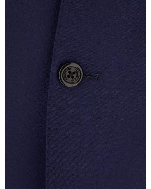 ARMARIUM Blue Noah Wool Blazer Front Pockets