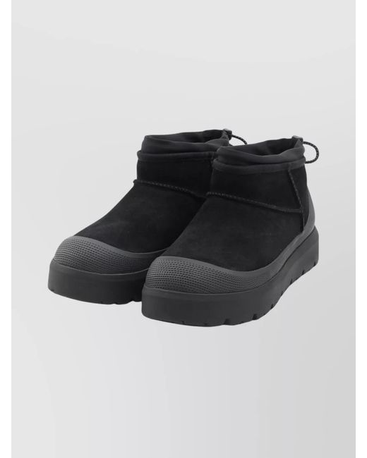 Ugg Black Leather Ankle Boots for men
