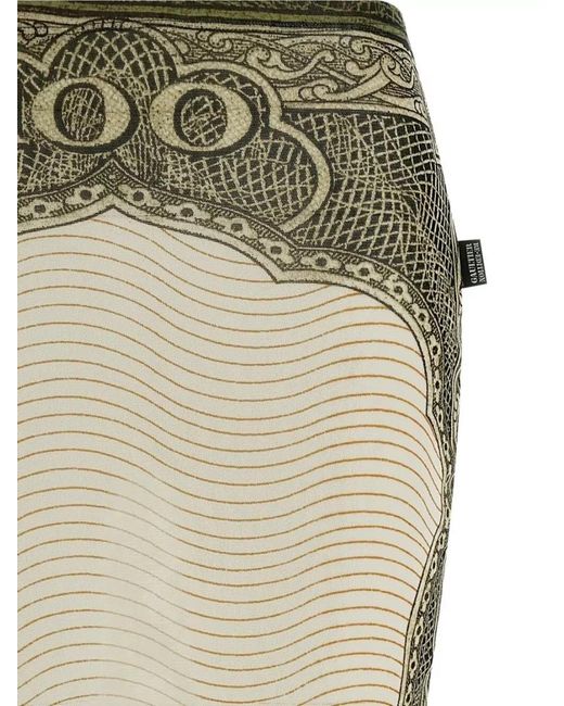 Jean Paul Gaultier Green Midi Fitted Skirt