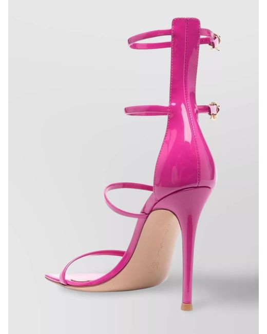 Gianvito Rossi Pink Calf Leather High Heel Sandals