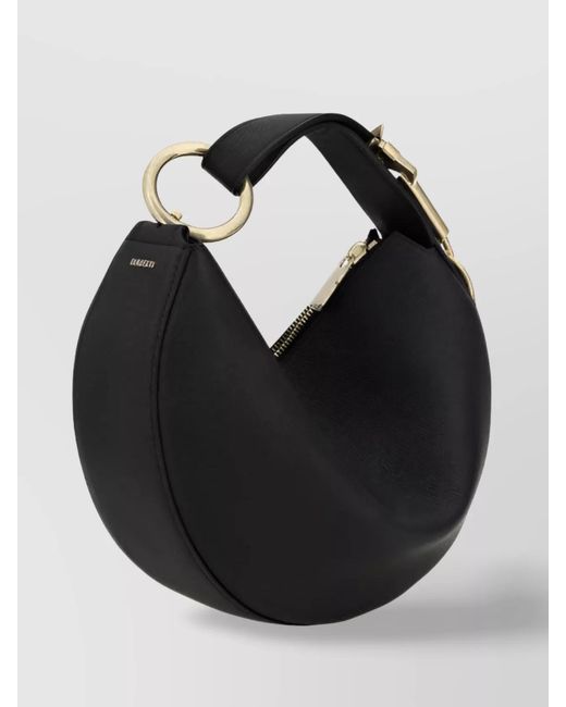 Burberry Black Knight Medium Leather Shoulder Bag