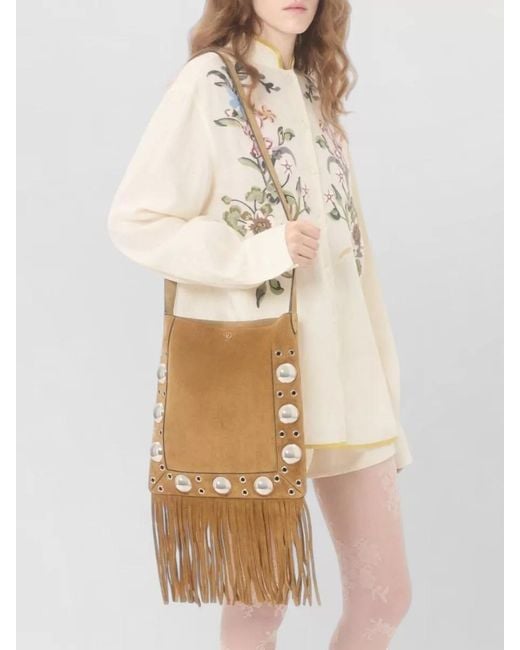 Valentino Garavani Natural Floral-Embroidered Linen Shirt