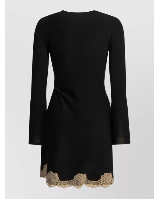Valentino Black Flared Mini Dress