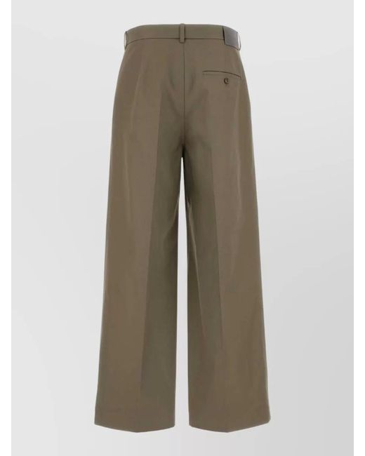 Balenciaga Natural Twill Chino Pants Belt Loops Front Pleats for men