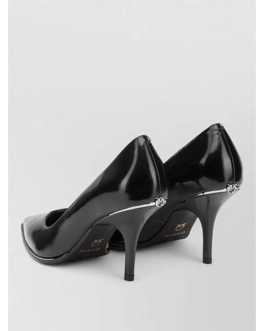 Pinko Black Glossy Pointed Toe Stilettos High Heels