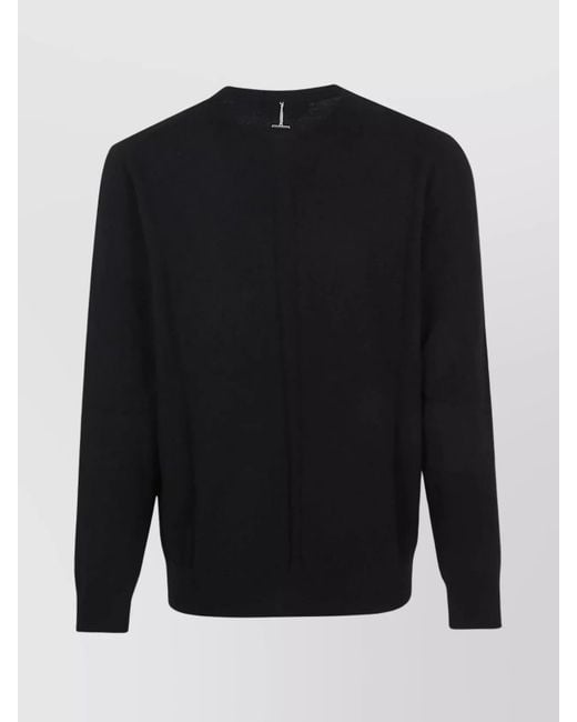 Alexander McQueen Blue Long Sleeves Crew Neck Ribbed Sweater for men