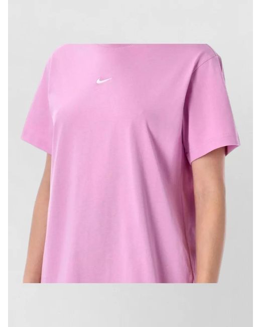Nike Pink Cotton Oversized Short-Sleeve T-Shirt