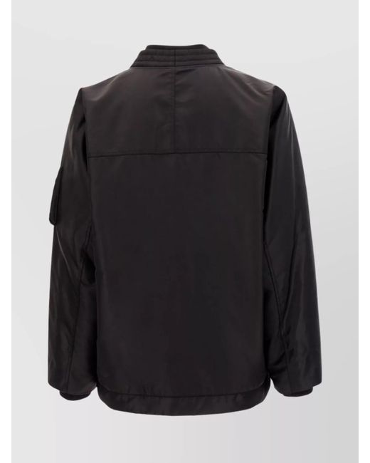 Marcelo Burlon Blue Nylon Padded Bomber Jacket for men