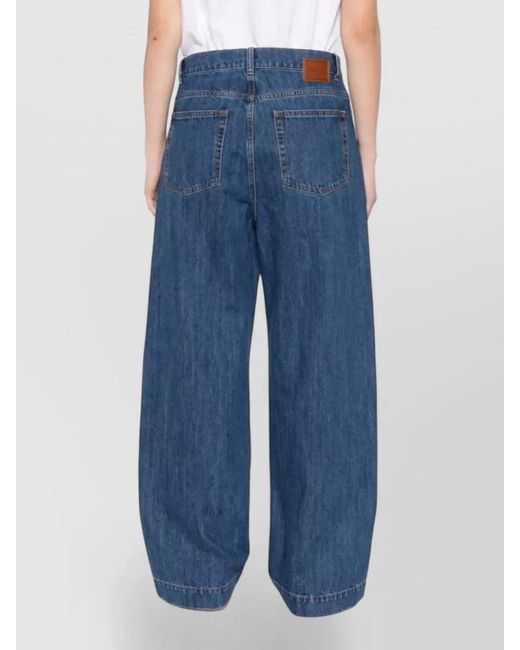 P.A.R.O.S.H. Blue Wide Leg Pants Belt Loops
