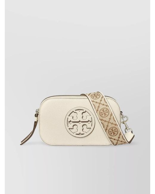Tory Burch Natural Miller Mini Leather Shoulder Bag