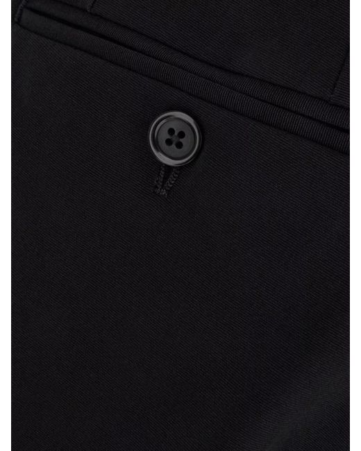 Dolce & Gabbana Black Virgin Wool Straight-Leg Trousers for men