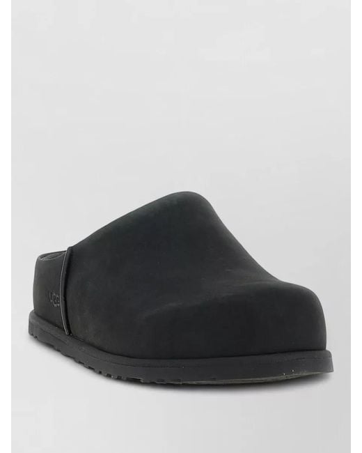 Ugg Black Slippers Flat Sole Round Toe Design for men
