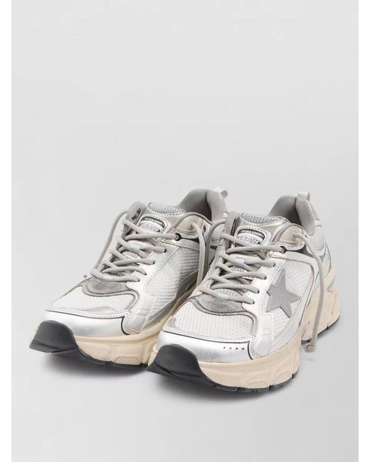 Golden Goose Deluxe Brand Gray Leather Lightstar Low-Top Sneakers for men