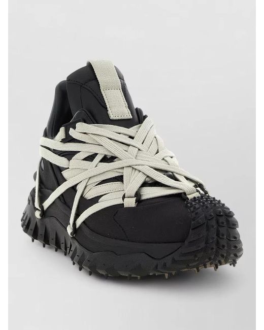 Rick Owens Black Leather High-Top Sneakers for men