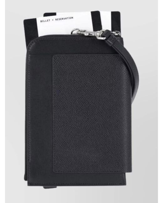 Balenciaga Black Leather Phone Holder Wallet for men