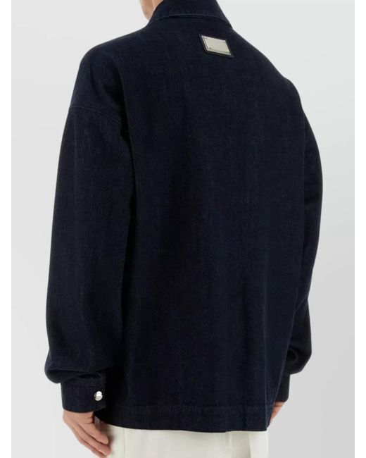 Dolce & Gabbana Blue Denim Regular-Fit Jacket for men
