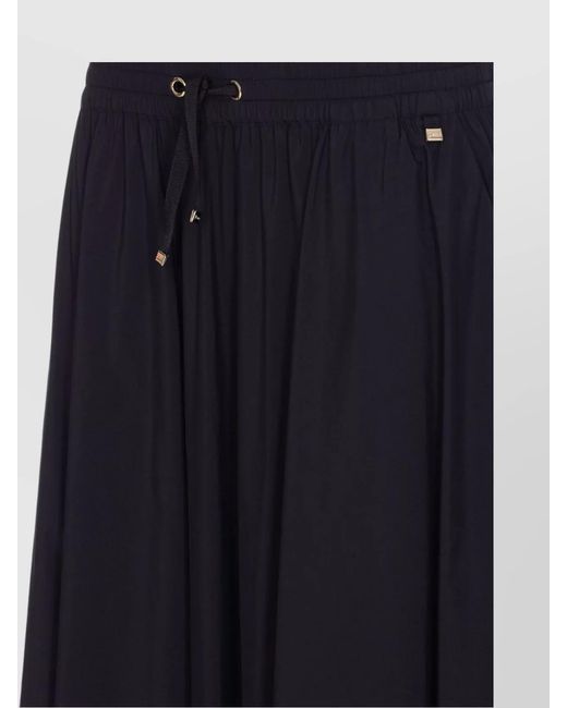 Herno Blue Pleated Midi Skirt