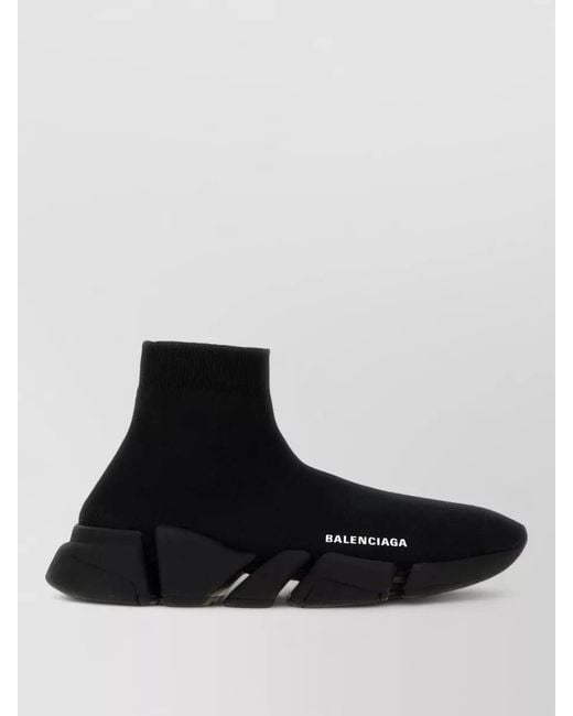 Balenciaga Black Logo-Print Sock Sneakers