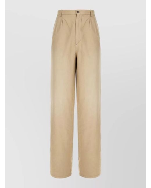 Maison Margiela Natural Trousers Wide Leg Belt Loops Back Pockets for men