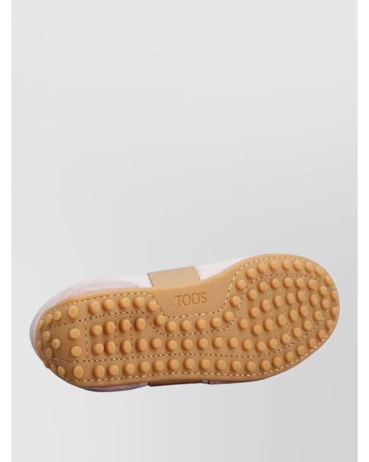 Tod's Pink Leather Low-Top Sneakers