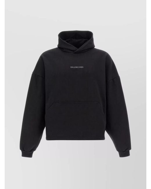 Balenciaga Blue Cropped Hoodie