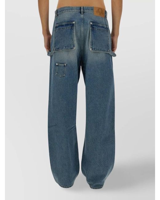 Moschino Blue Wide-Leg Jeans for men