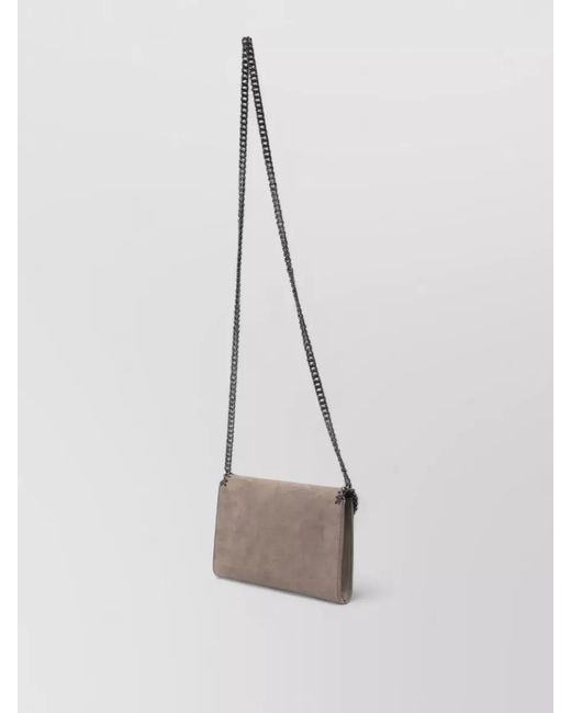 Stella McCartney White Falabella Chain Shoulder Envelope Wallet Bag